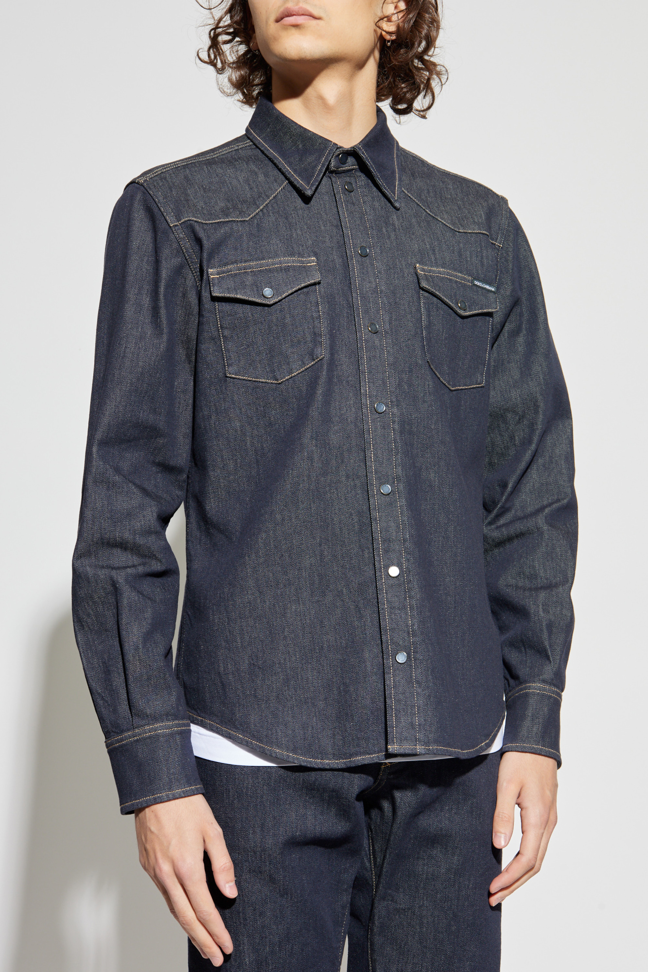 DOLCE&GABBANA カジュアルシャツ 39(M位) 2007524S0026 Navy blue Denim shirt Dolce & Gabbana - Vitkac AS